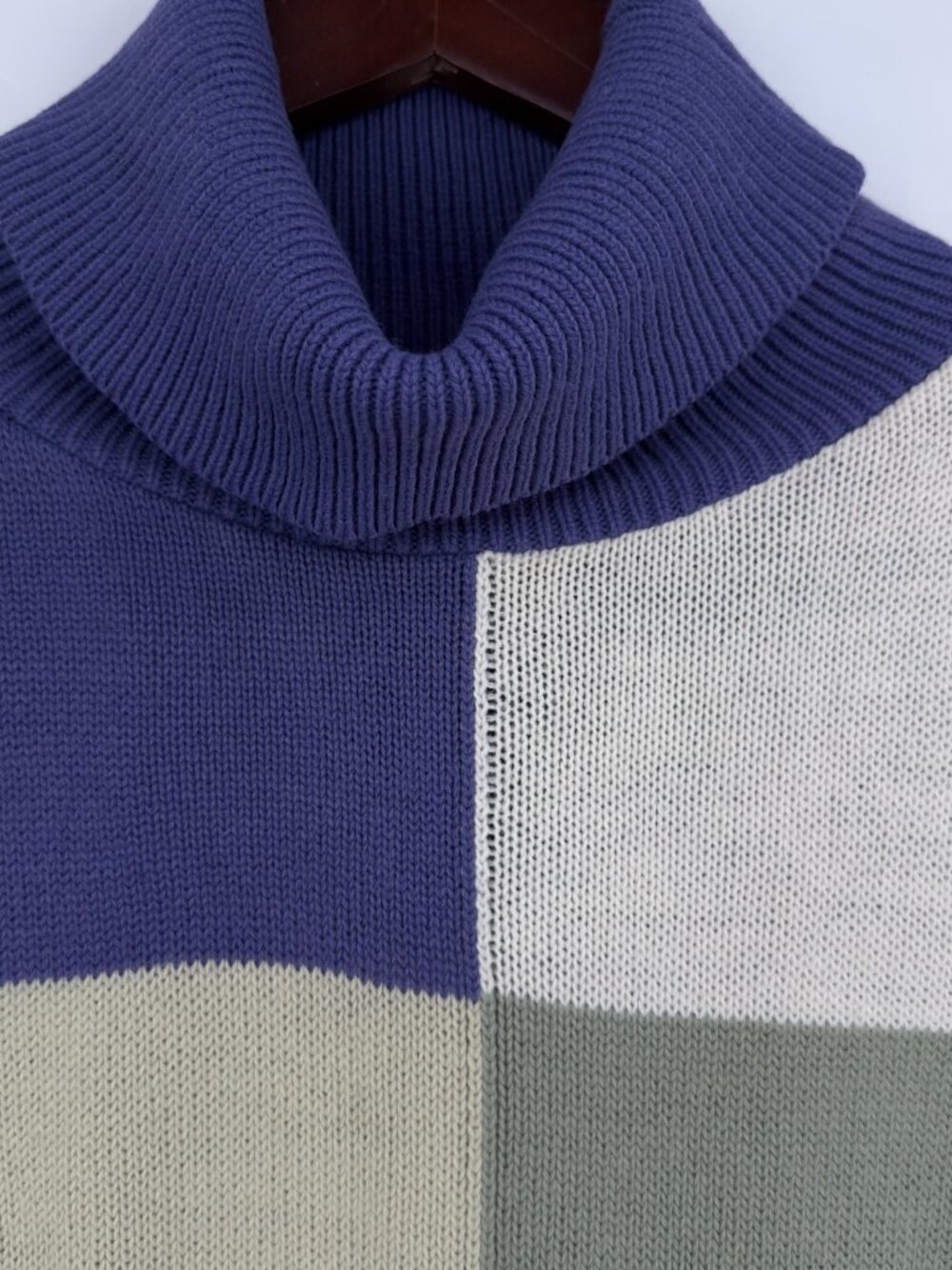 Vintage J.R. Rappers Turtleneck Sweater Colorblock Patchwork Hip Hop 90s Small - Picture 3 of 10